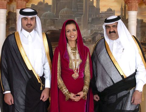 Tamim bin Hamad al Zani, Jequesa Mozah Bint Nasser de Qatar, Hamad bin Jalifa al Thani