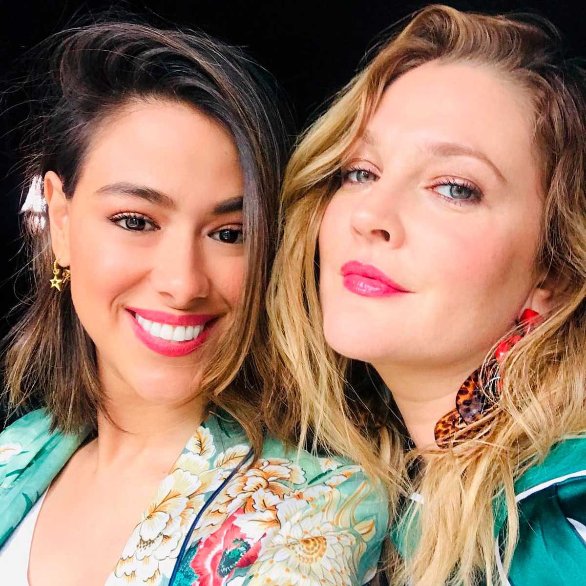 Drew Barrymore con nuestra colaboradora Marisol Herrera