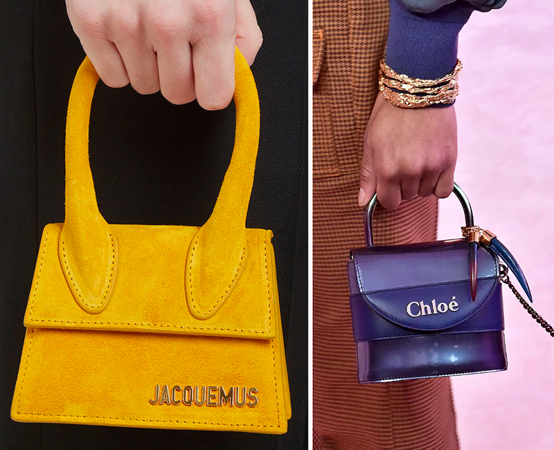 Minibags: Jacquemus, Chloé, Fall 2019.