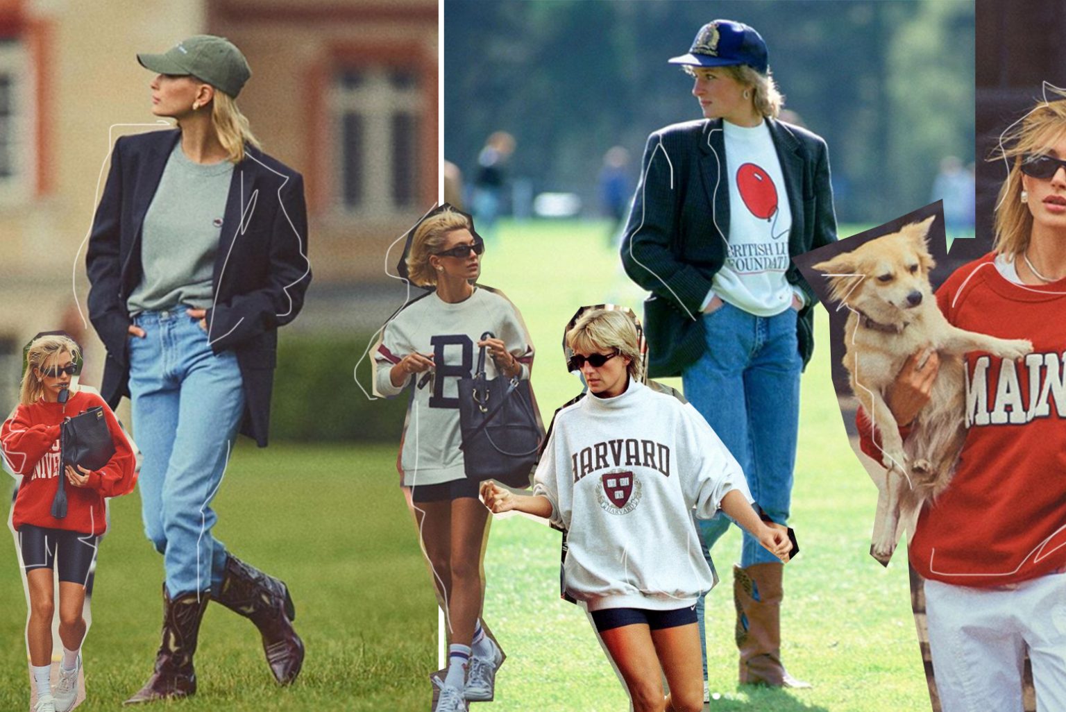 Hailey Bieber y su polémico homenaje al estilo de la princesa Diana