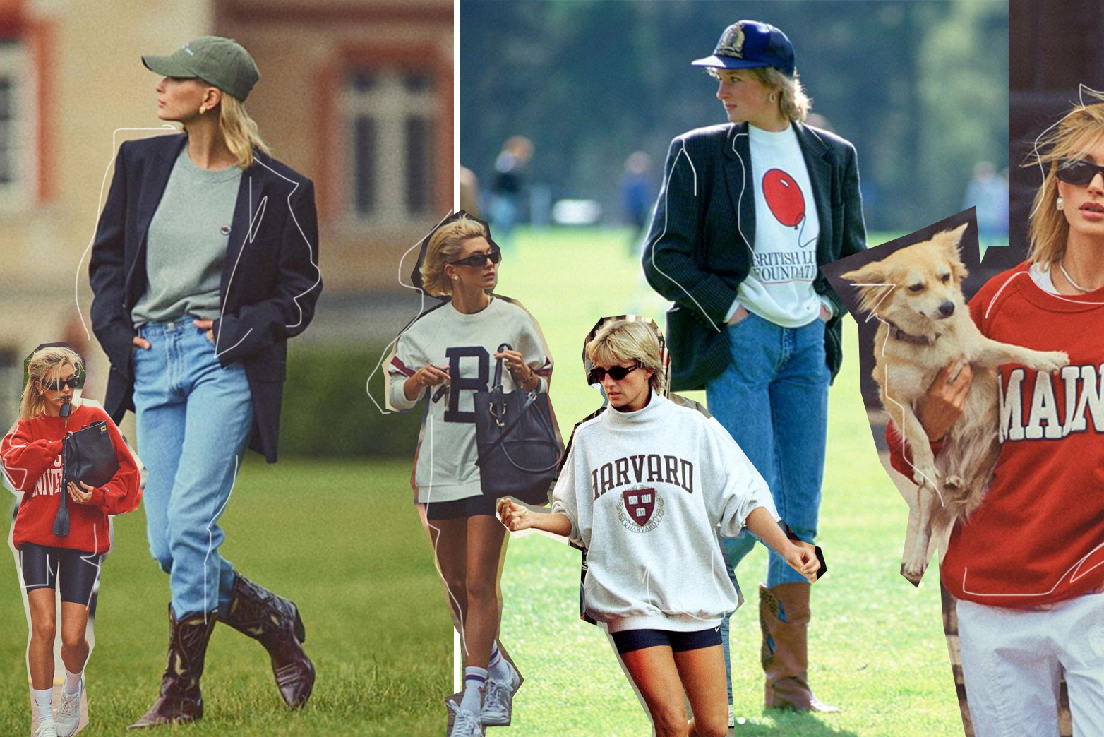 Hailey Bieber y su polémico homenaje al estilo de la princesa Diana