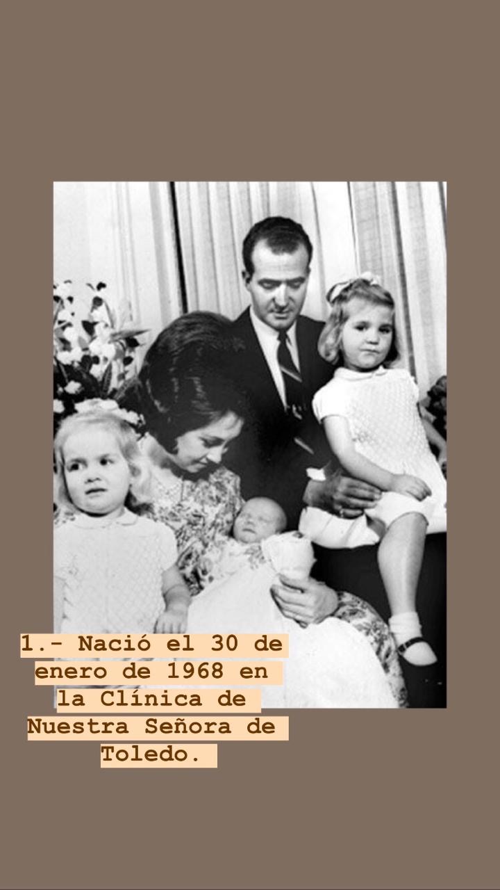 El rey Felipe de España de bebé.