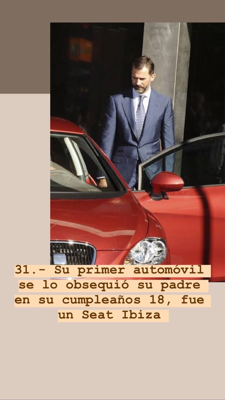 El primer automóvil del rey Felipe de España
