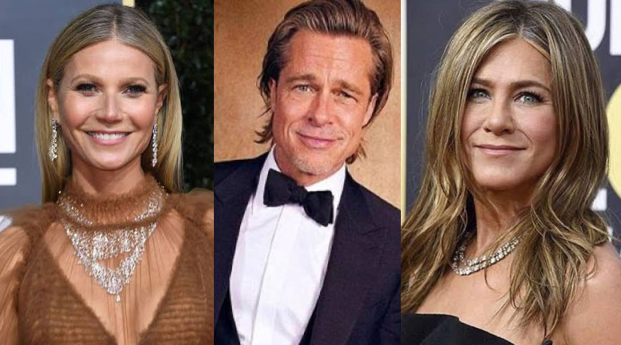 Brad Pitt, su ex eposa, ex promedia y ex novia reunidas