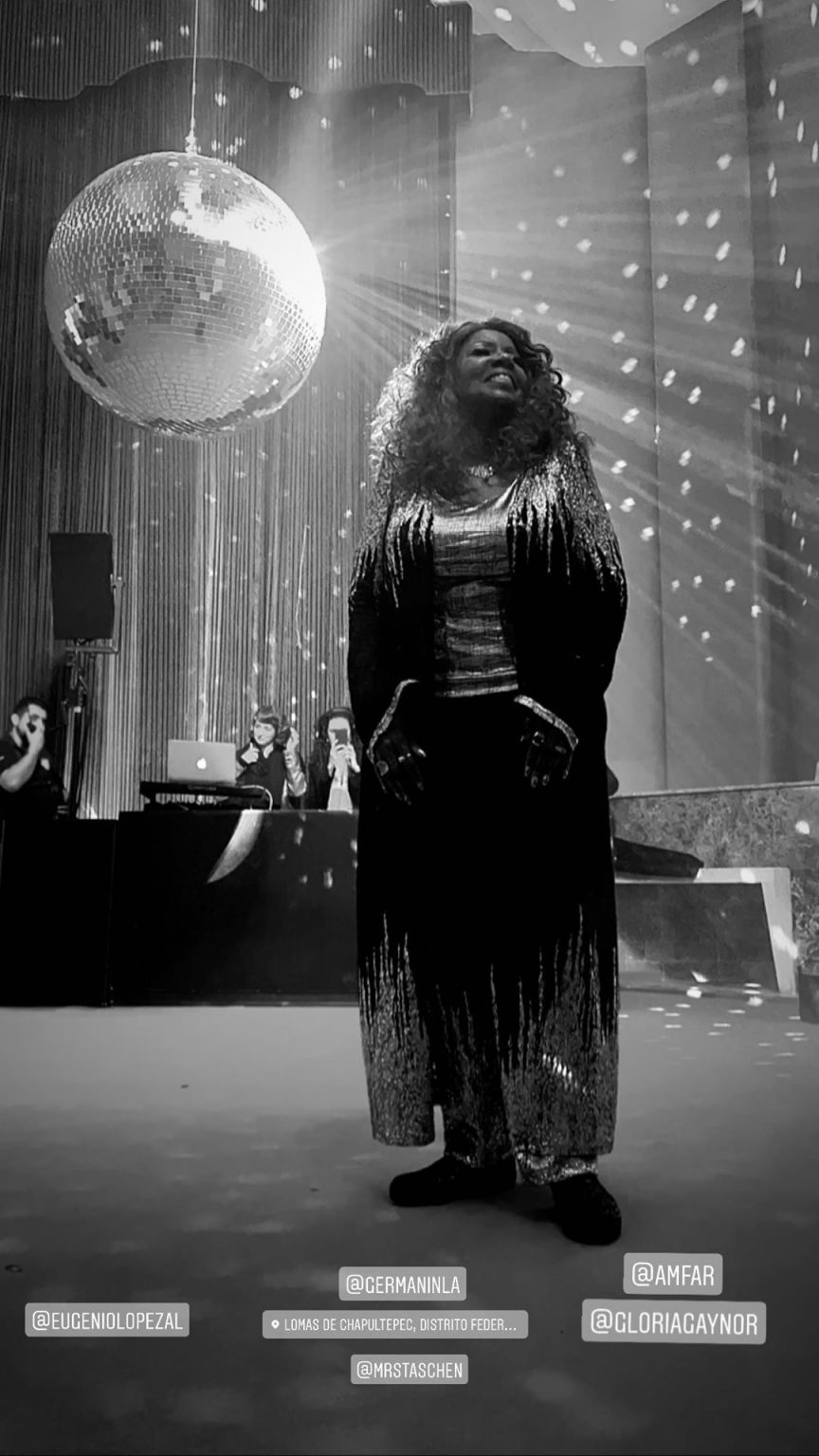 Gloria Gaynor estuvo en la Gala amfAR 2020 en México.