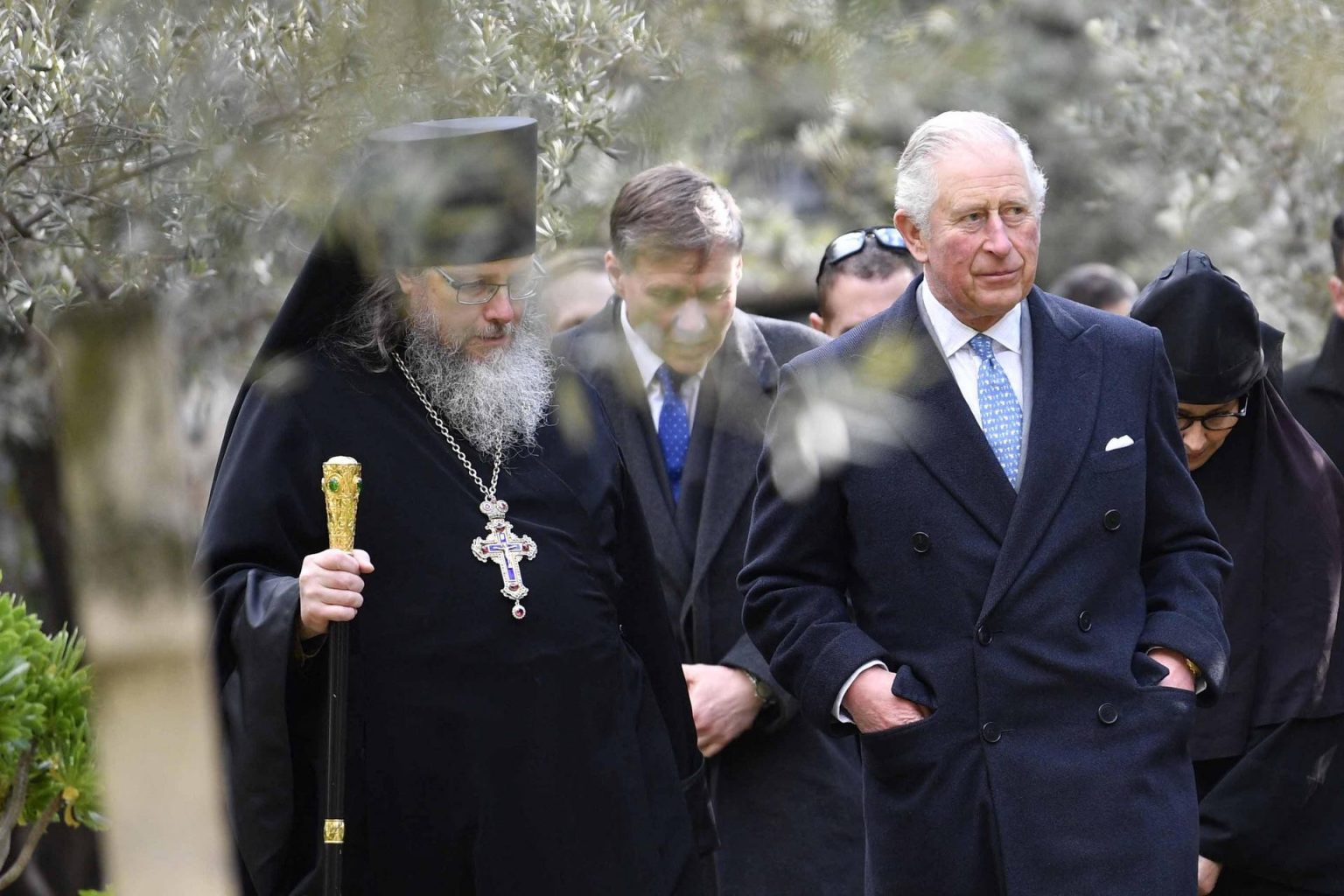 El príncipe Carlos, hijo del príncipe Felipe, visitando Jerusalem.