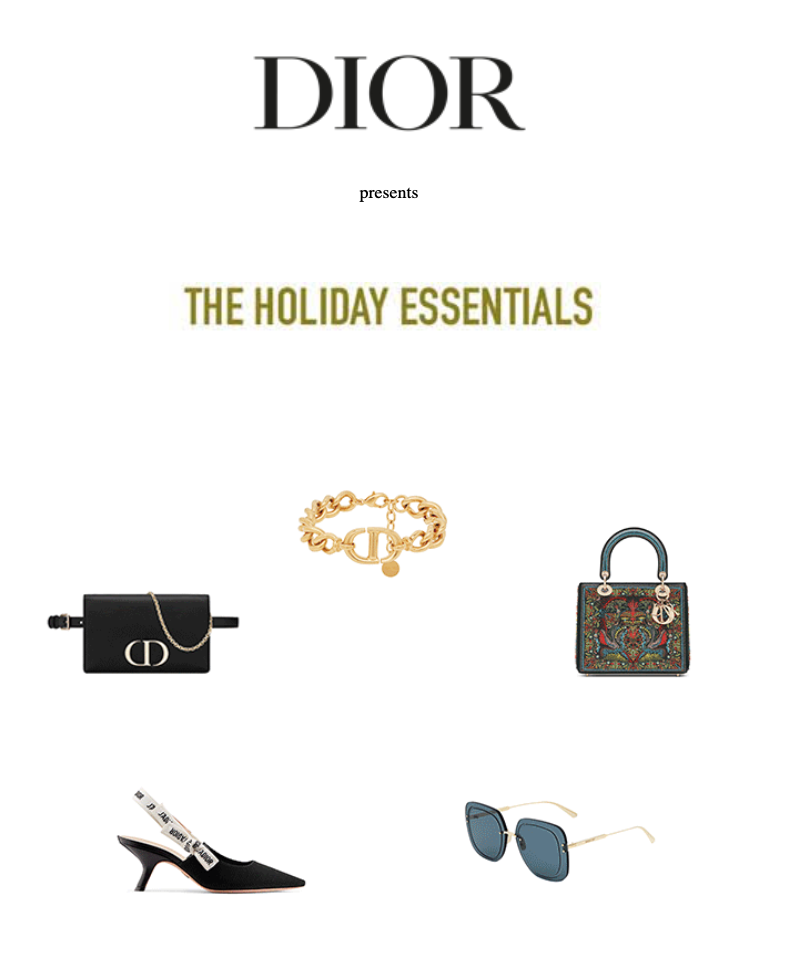 Dior en la Navidad