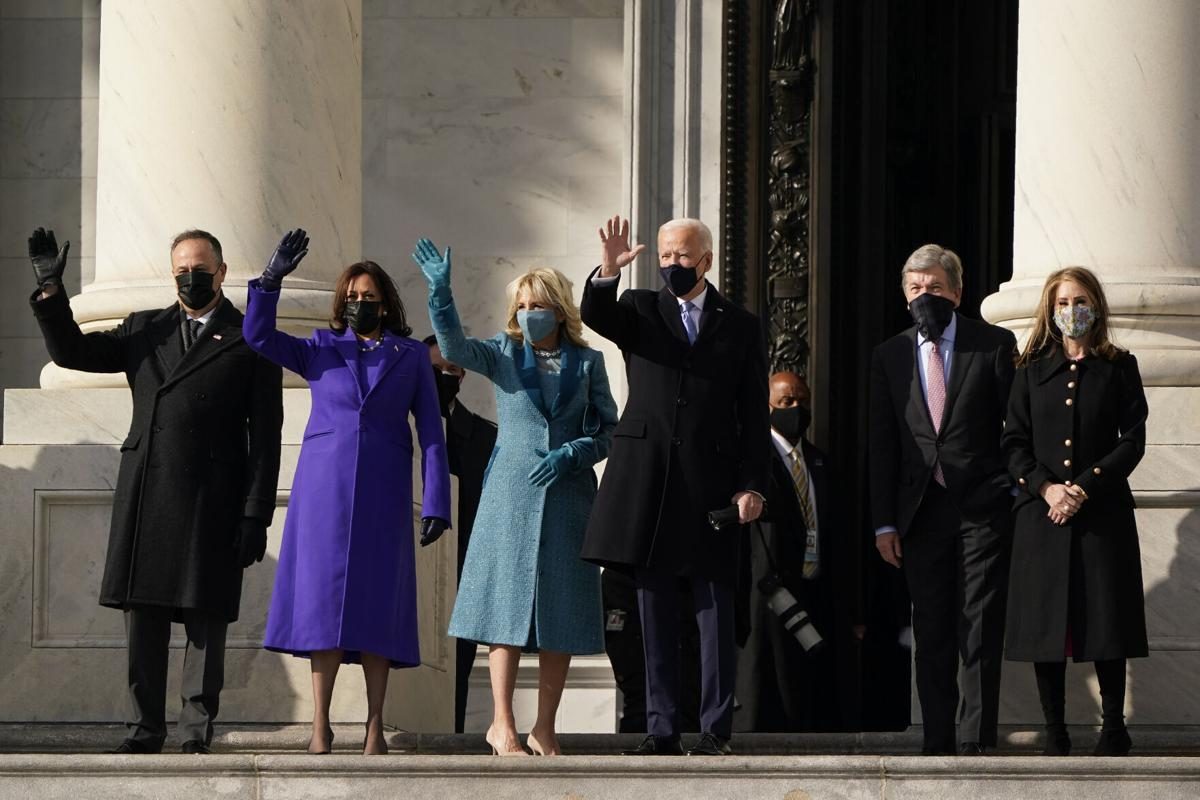 La simbología de colores durante la investidura de Joe Biden