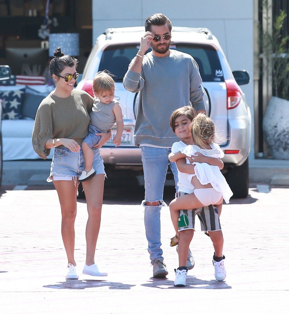 Kourtney, Scott e hijos