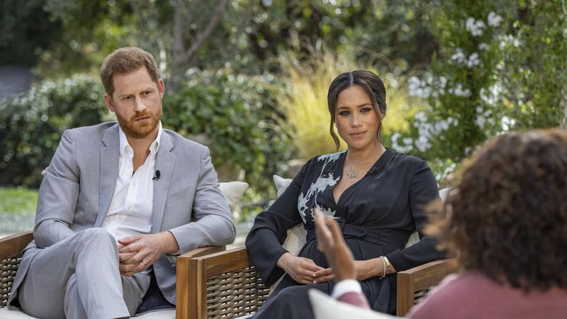Harry y Meghan con Oprah
