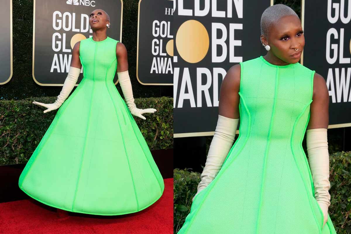 Cynthia Erivo vestido Golden Globe 2021