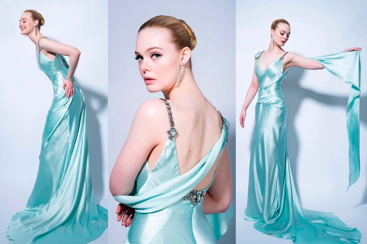 Elle Fanning vestido Golden Globes 2021