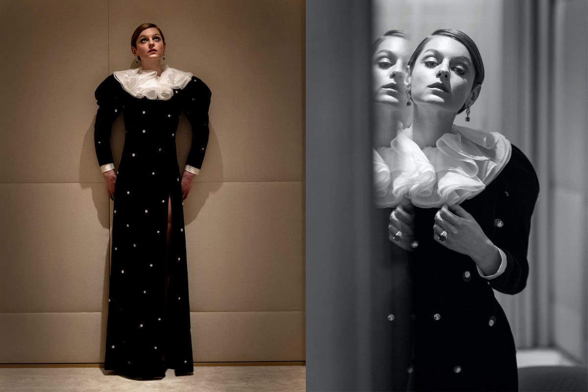 Emma Corrin vestido Golden Globes 2021