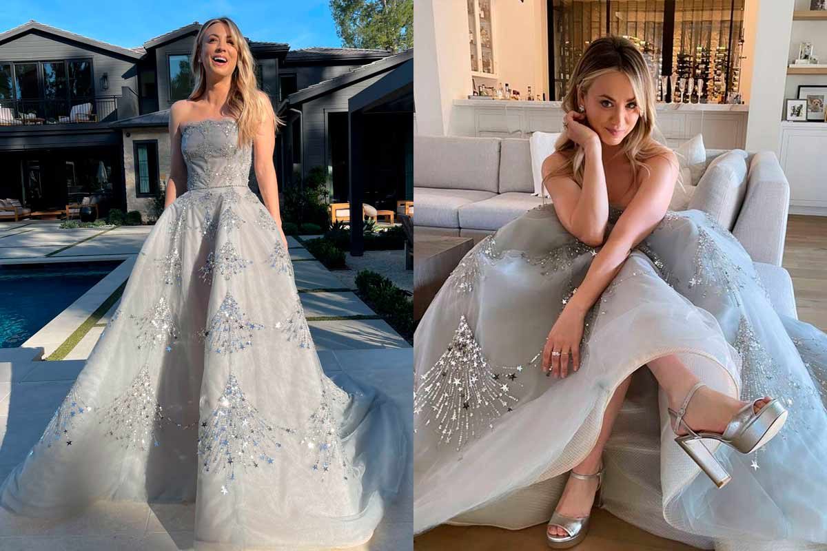 Kaley Cuoco vestido Golden Globe 2021