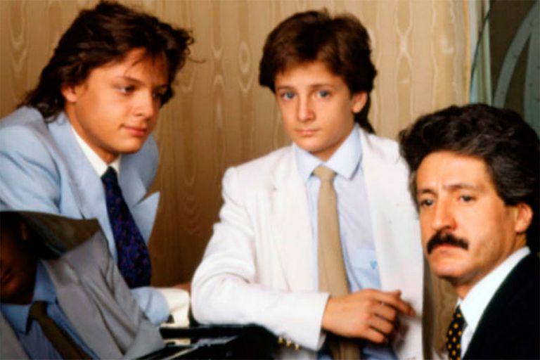 Luis Miguel y Alejandro con su padre Luis Rey