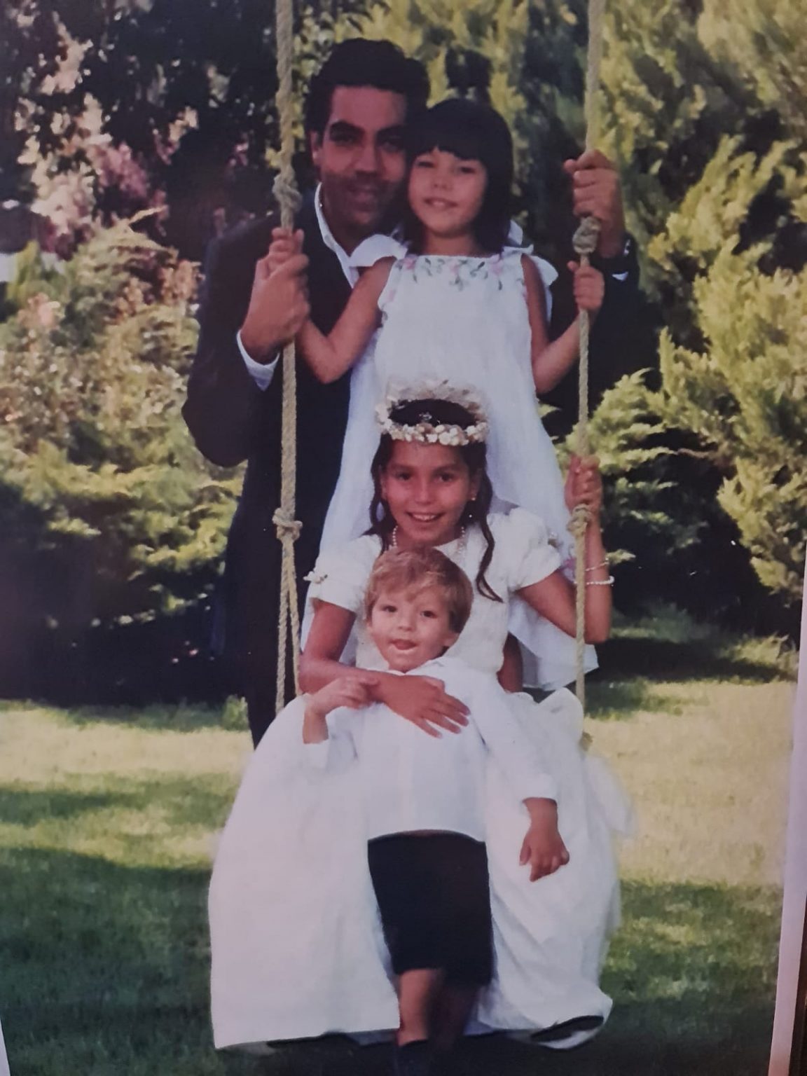 Pablo Moctezuma y sus hijos
