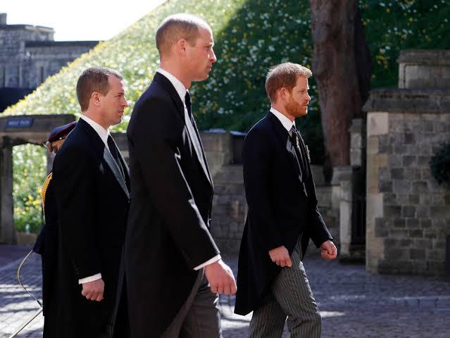 Harry y William en el funeral de su abuelo