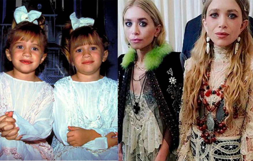 Gemelas Olsen cuando era niñas.
