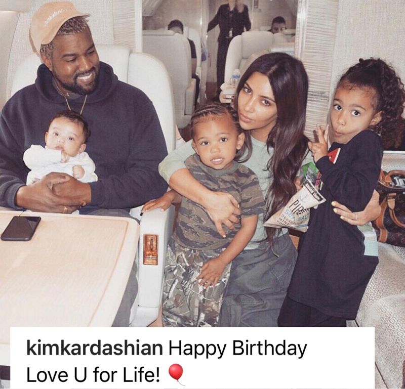 Kim felicita a Kanye por su cumpleaños
