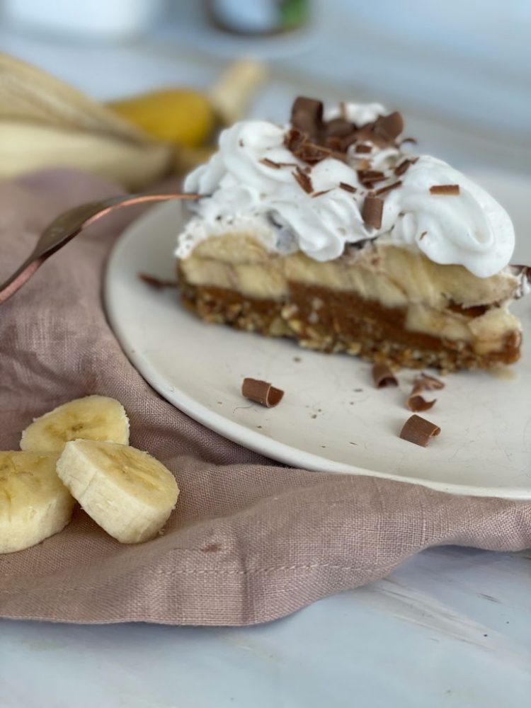 Pie de plátano saludable