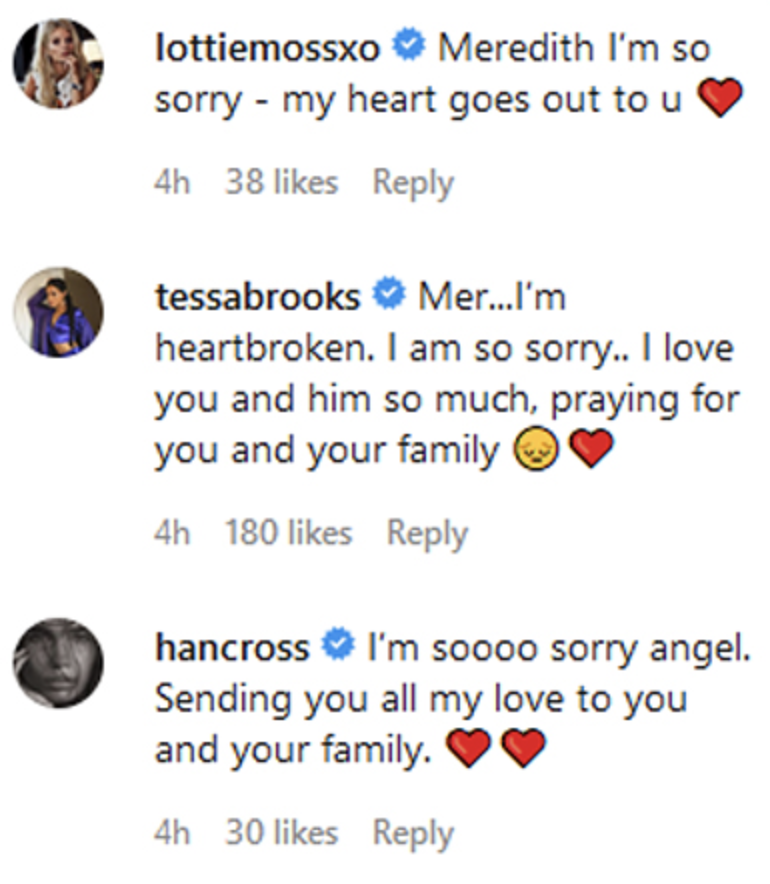 Comentarios de celebs hacia David M.