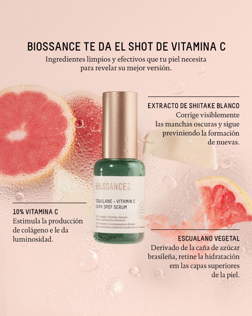 Biossance Squalane + Vitamin c, dark spot serum