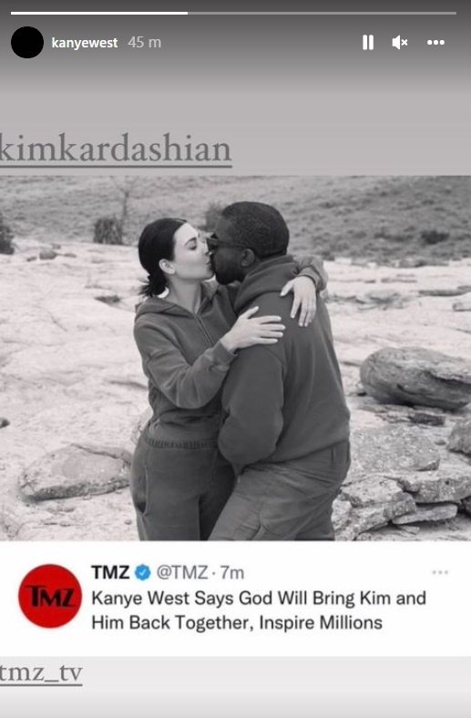 Kanye muestra que está desesperado por regresar con Kim con una polémica publicación.