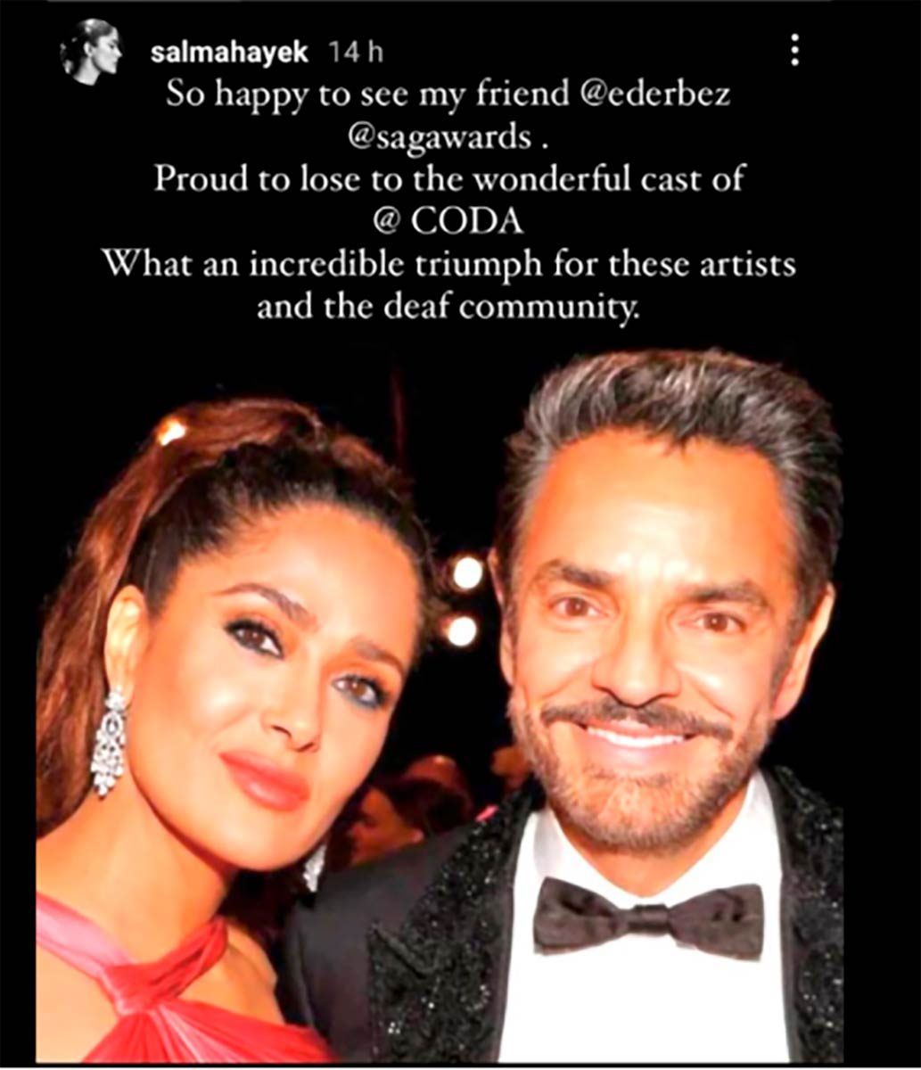 Salma Hayek y Eugenio Derbez