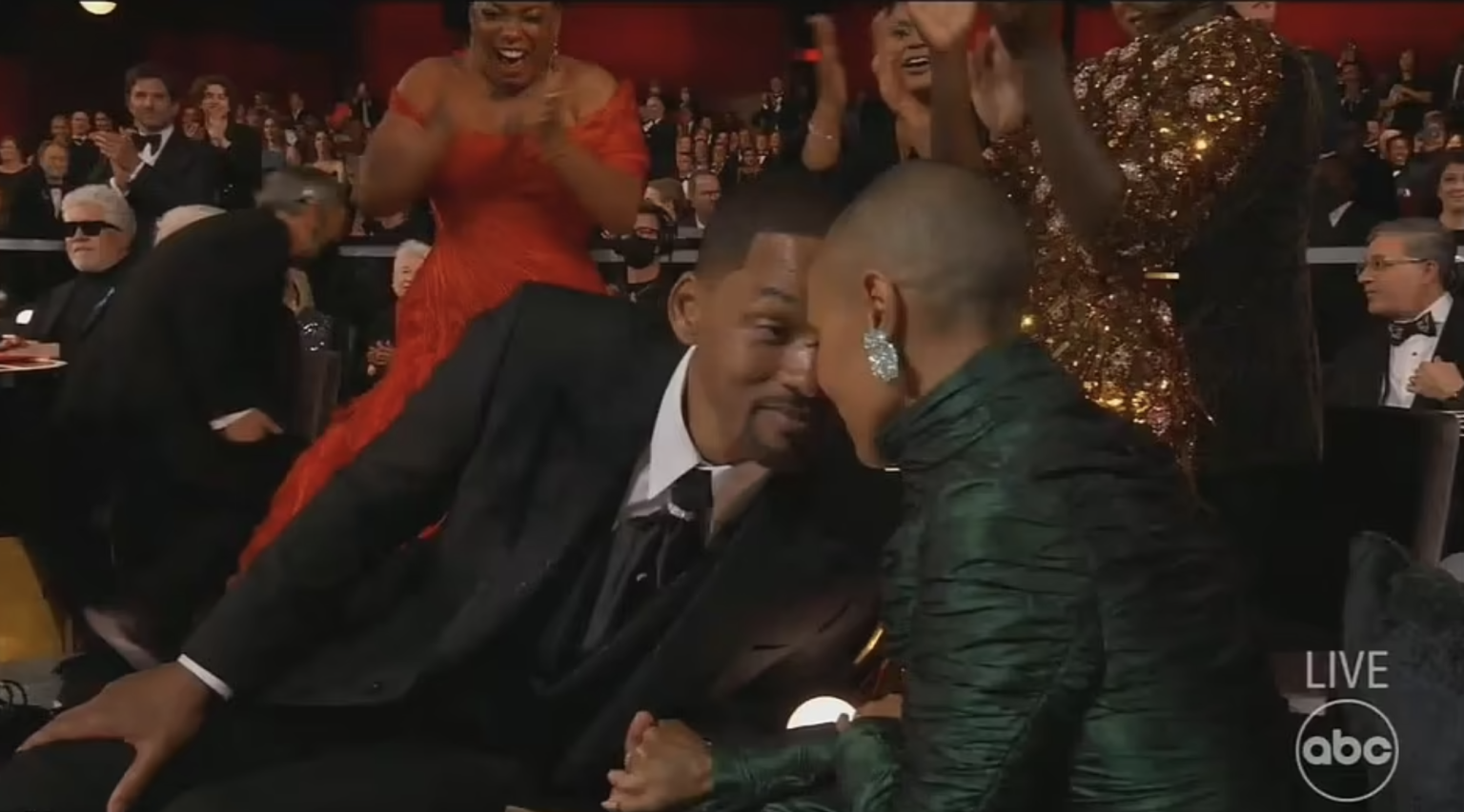 Will Smith y Jada Pinkett-Smith durante la gala de los Oscar 2022.