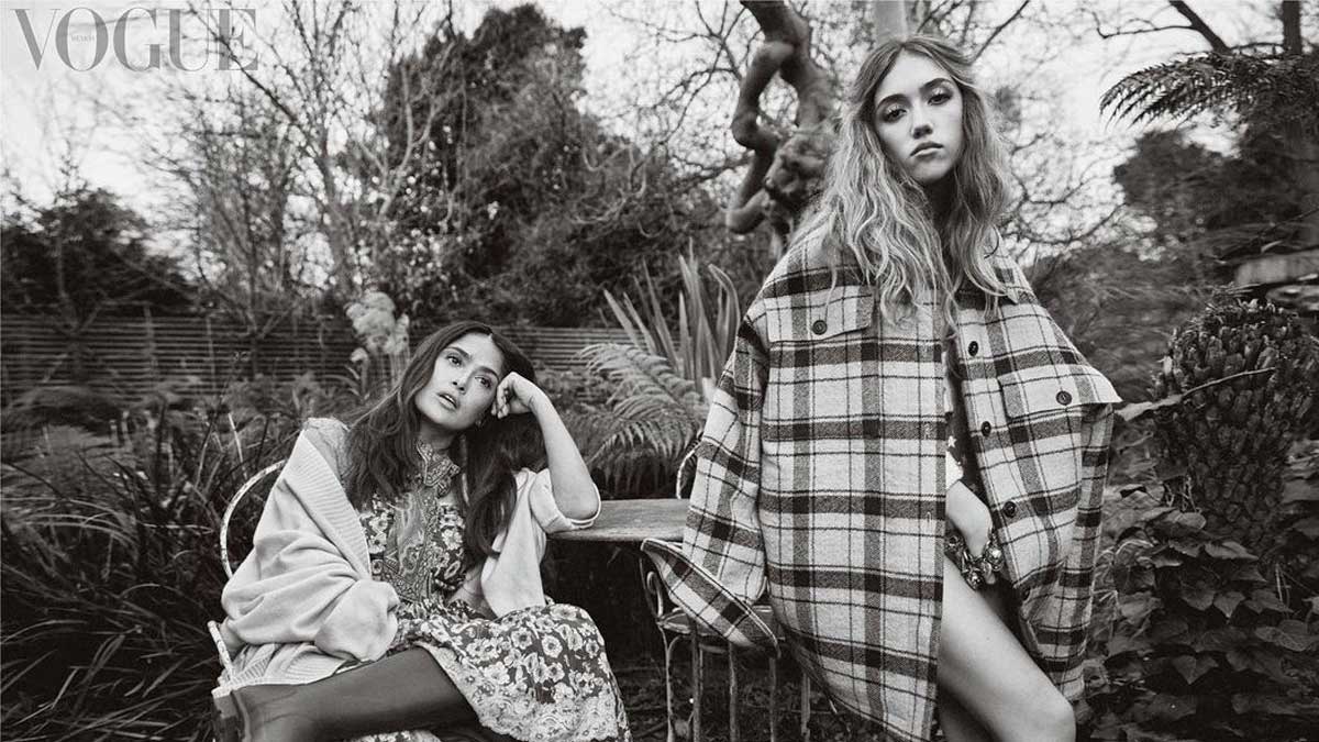Valentina Pinault y Salma Hayek, juntas en la portada de Vogue México