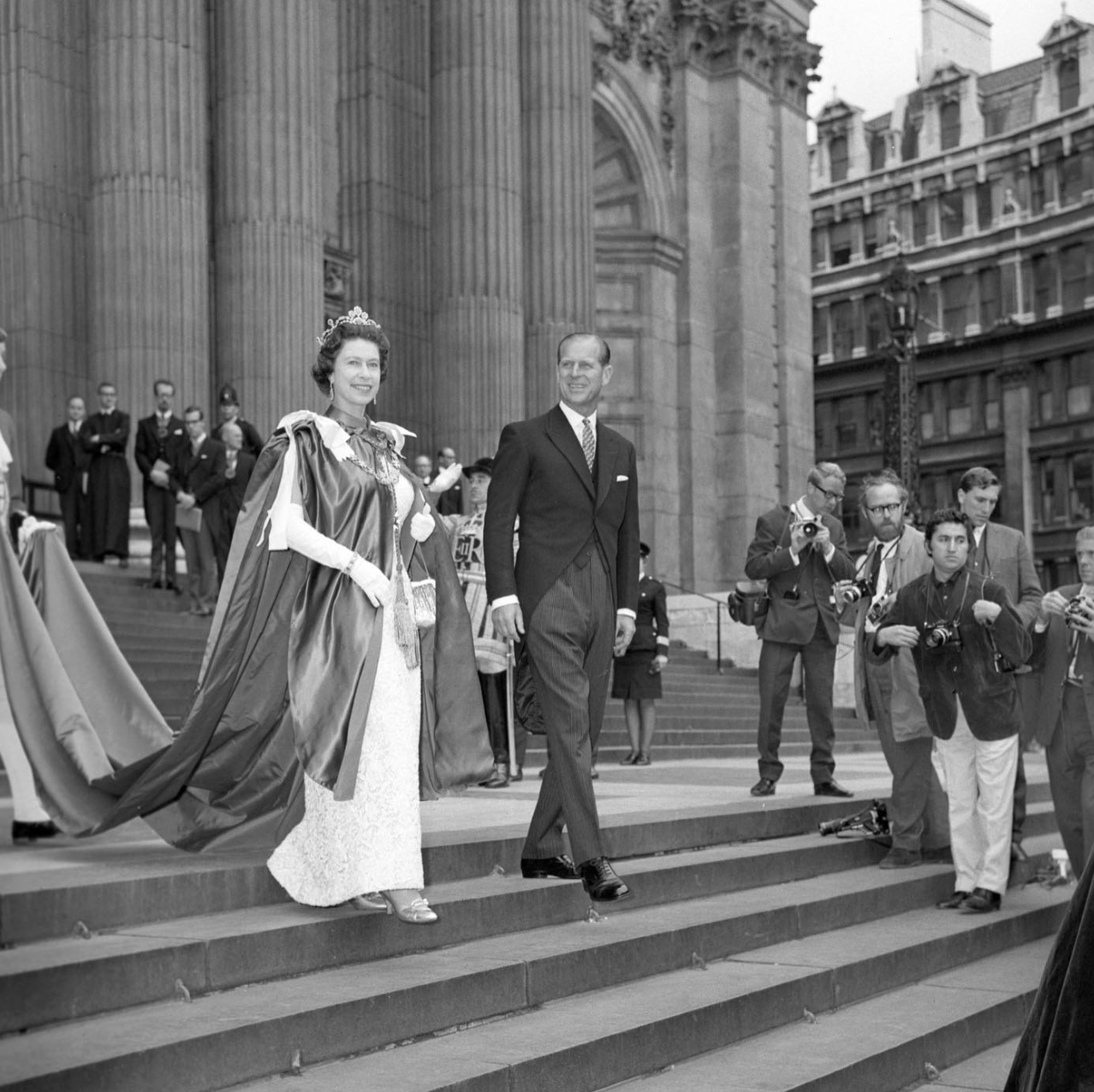 La reina Isabel y el duque Felipe de Edimburgo