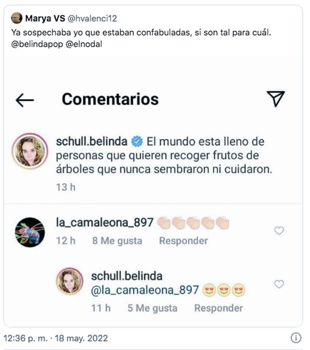 Mensaje de la mamá de Belinda que provocó que Christian Nodal exhibiera su truene en redes