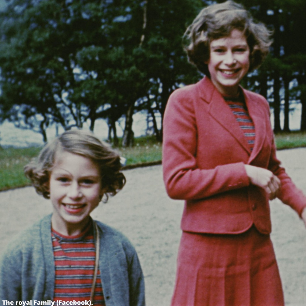 La reina Isabel y su hermana Margarita