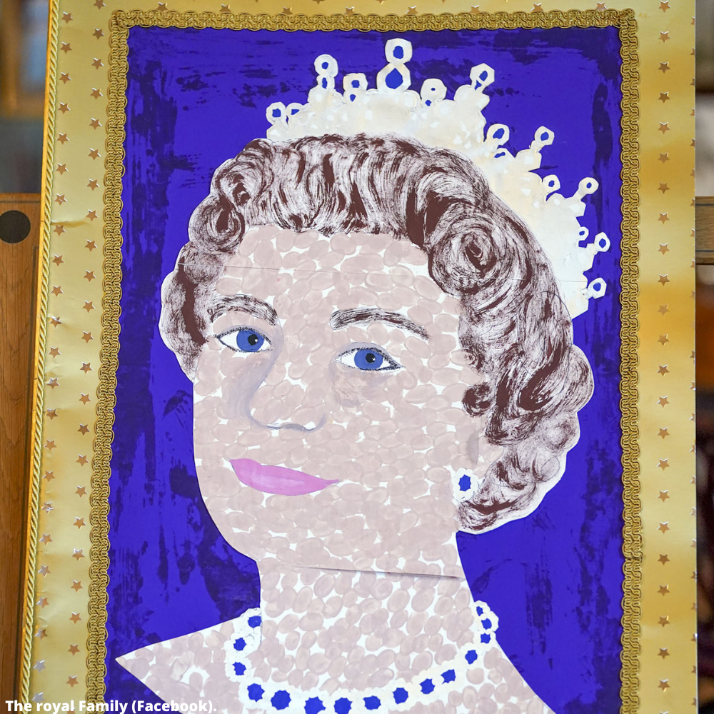 Pintura de la reina Isabel. 