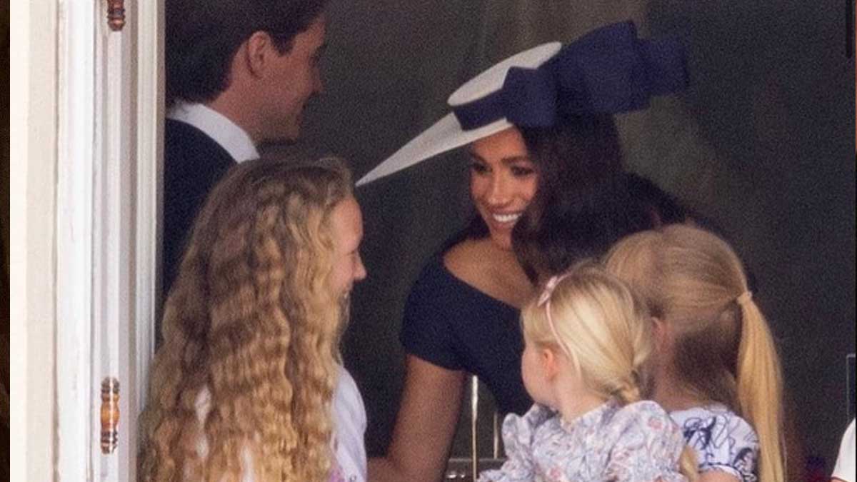Meghan Markle, discreta pero ventajosa en el Jubileo de Platino
