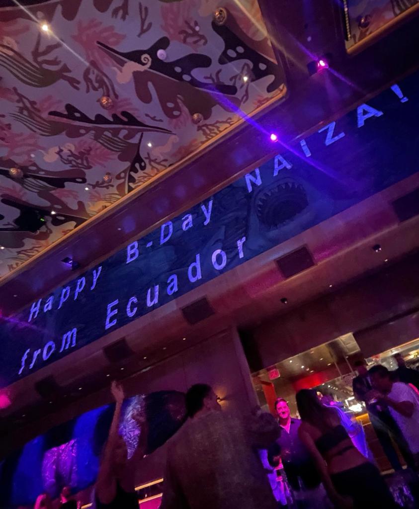 Cumpleaños de Naíza en el restaurante Sexy Fish de Miami