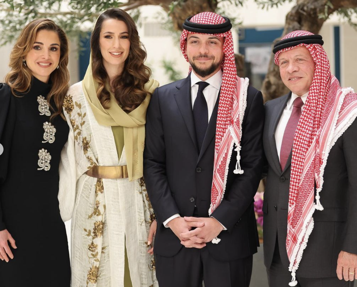 Rania, Abdala , Hussein y Rajwa