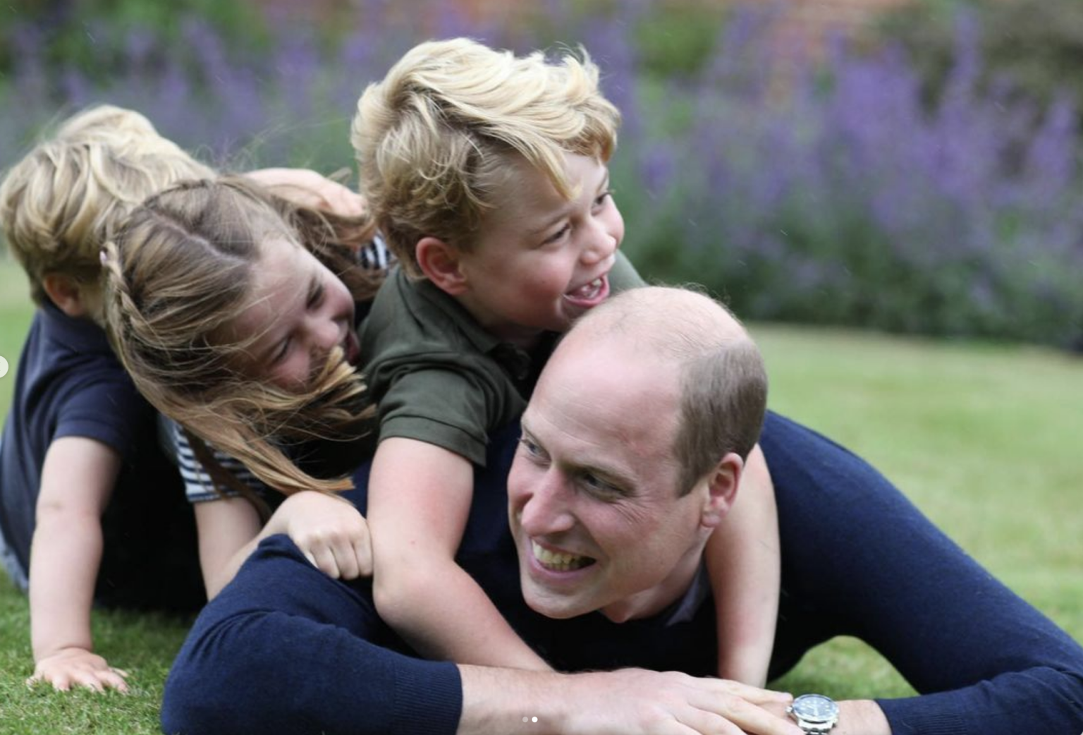 El príncipe William y sus hijos.