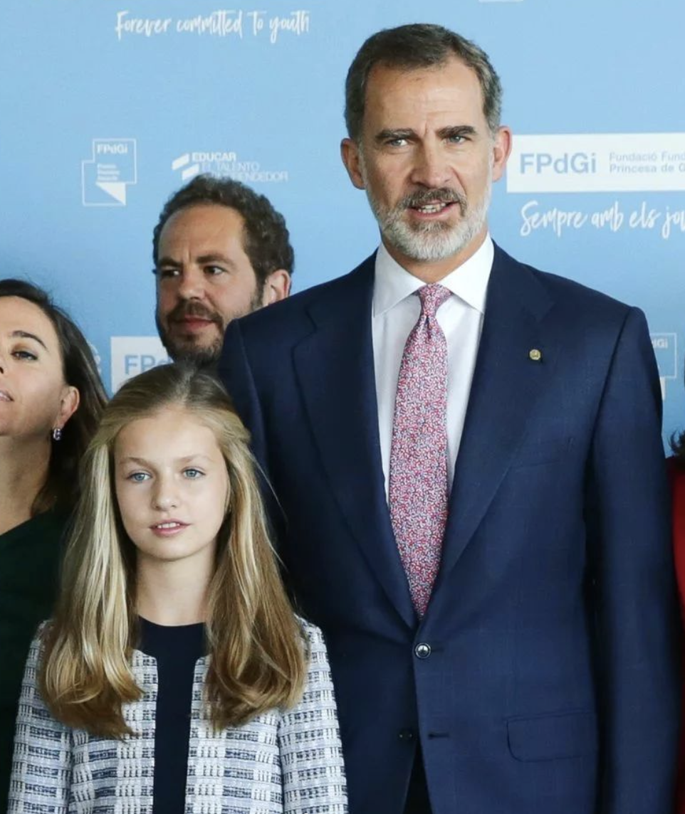 Princesa Leonor y el rey Felipe de España