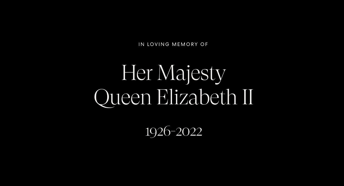 Mensaje en honor por la muerte de la reina Isabel II de Reino Unido