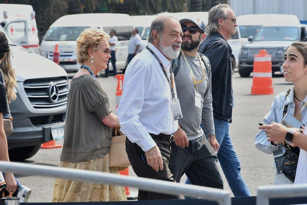 Mercedes Sánchez-Navarro, novia de Carlos Slim, en la Fórmula 1.