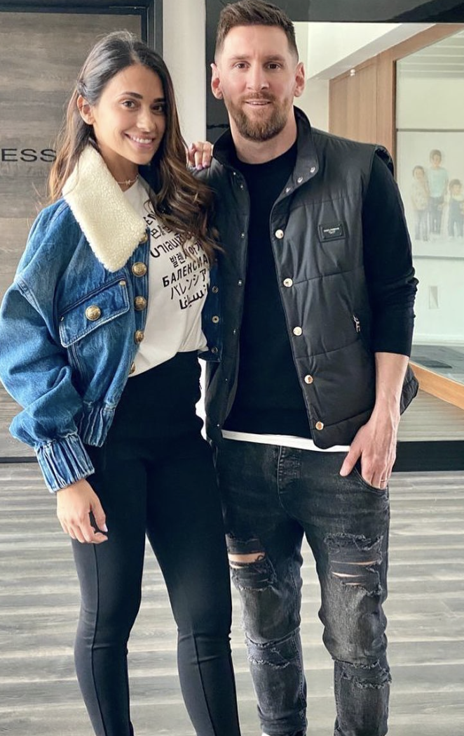 Antonela y Messi