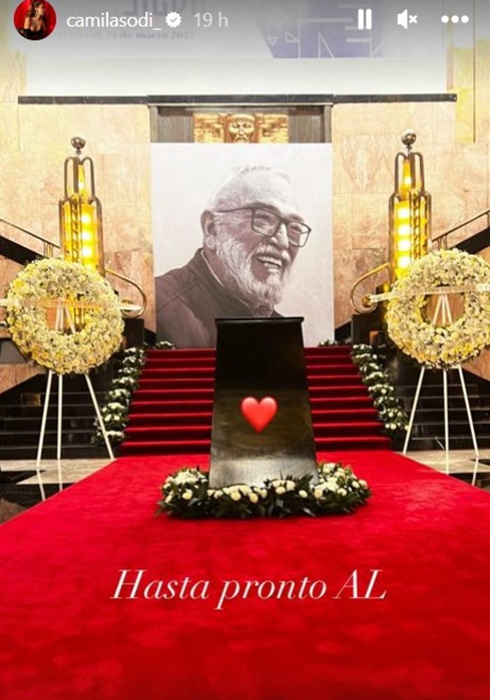 Camila Sodi se despidió del abuelo de sus hijos con esta emotiva imagen en su cuenta de Instagram. 