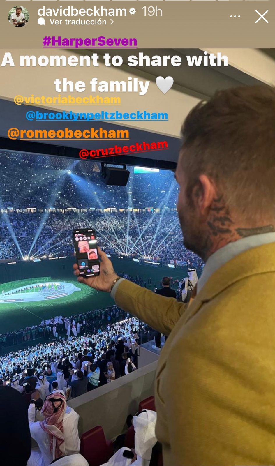 David Beckham felicita a Lionel Messi. 