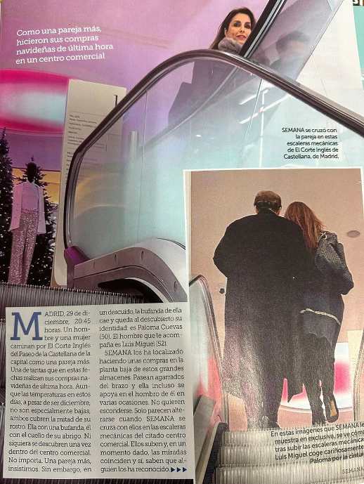Artículo de la revista Semana de España con fotos nuevas de Luis Miguel y Paloma Cuevas.