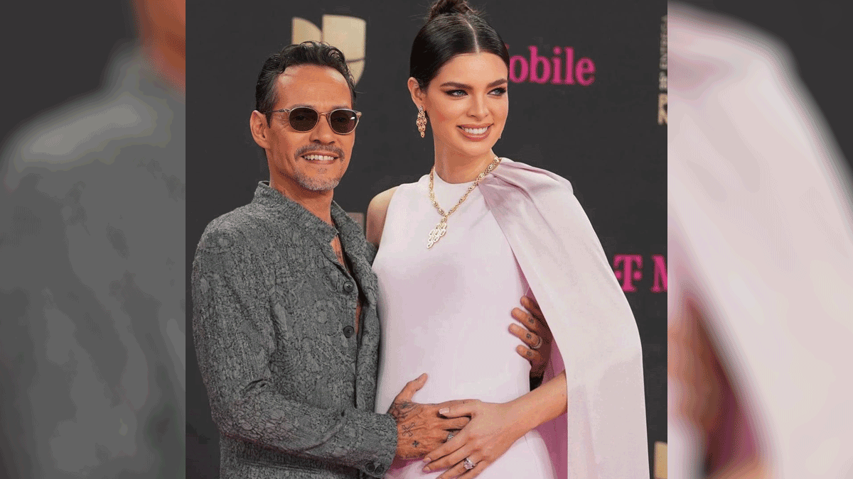 Nadia Ferreira presume su embarazo en su primer evento público como esposa de Marc Anthony