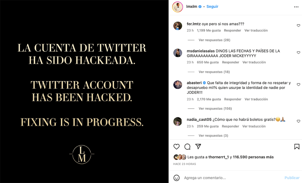 Se confirma el hackeo y Alex Basteri reacciona.