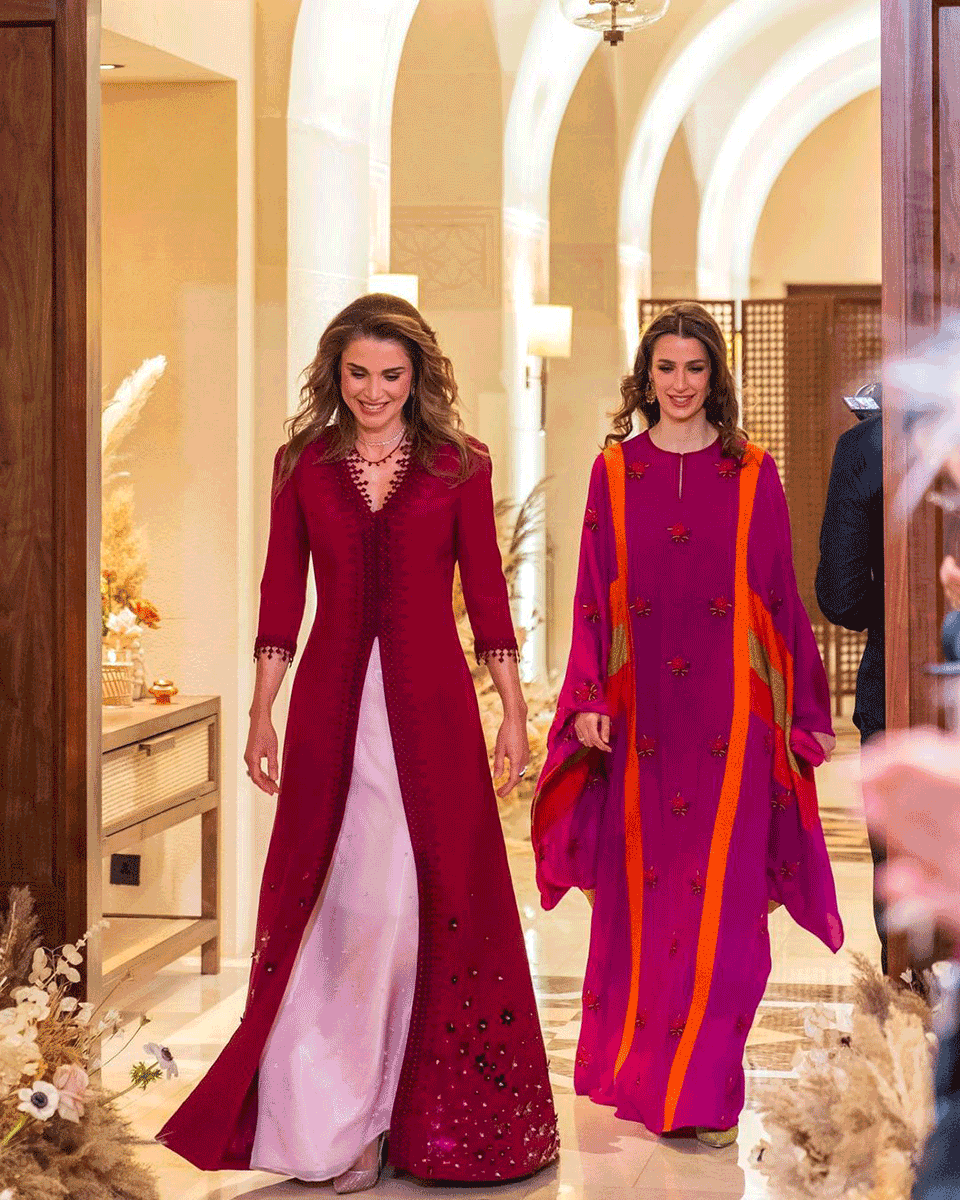 Rania de Jordania y su nuera, Rajwa Al Saif.