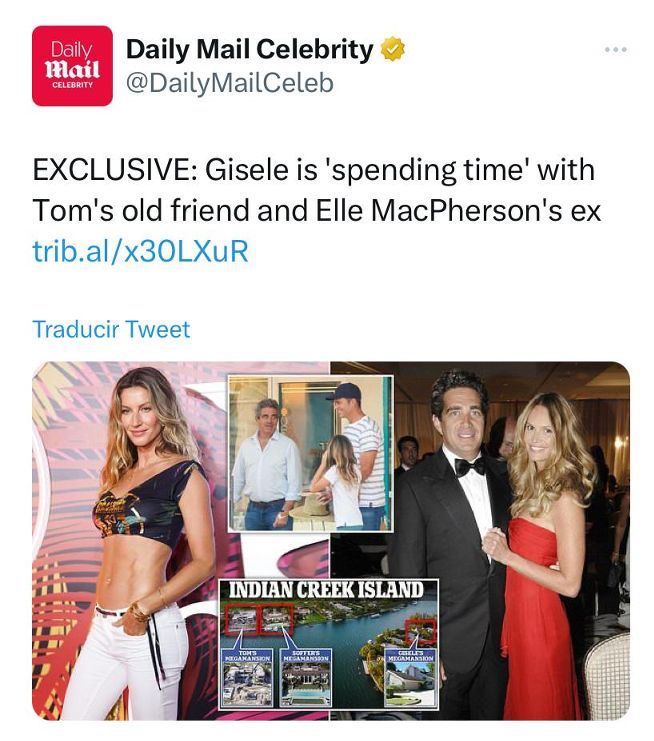Daily Mail asegura que Gisele Bundchen está saliendo con amigo de Tom Brady, Jeffrey Soffer.