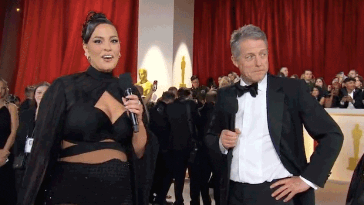 Ashley Graham habla sobre la incómoda y “grosera” entrevista que tuvo con Hugh Grant en los Oscar 2023